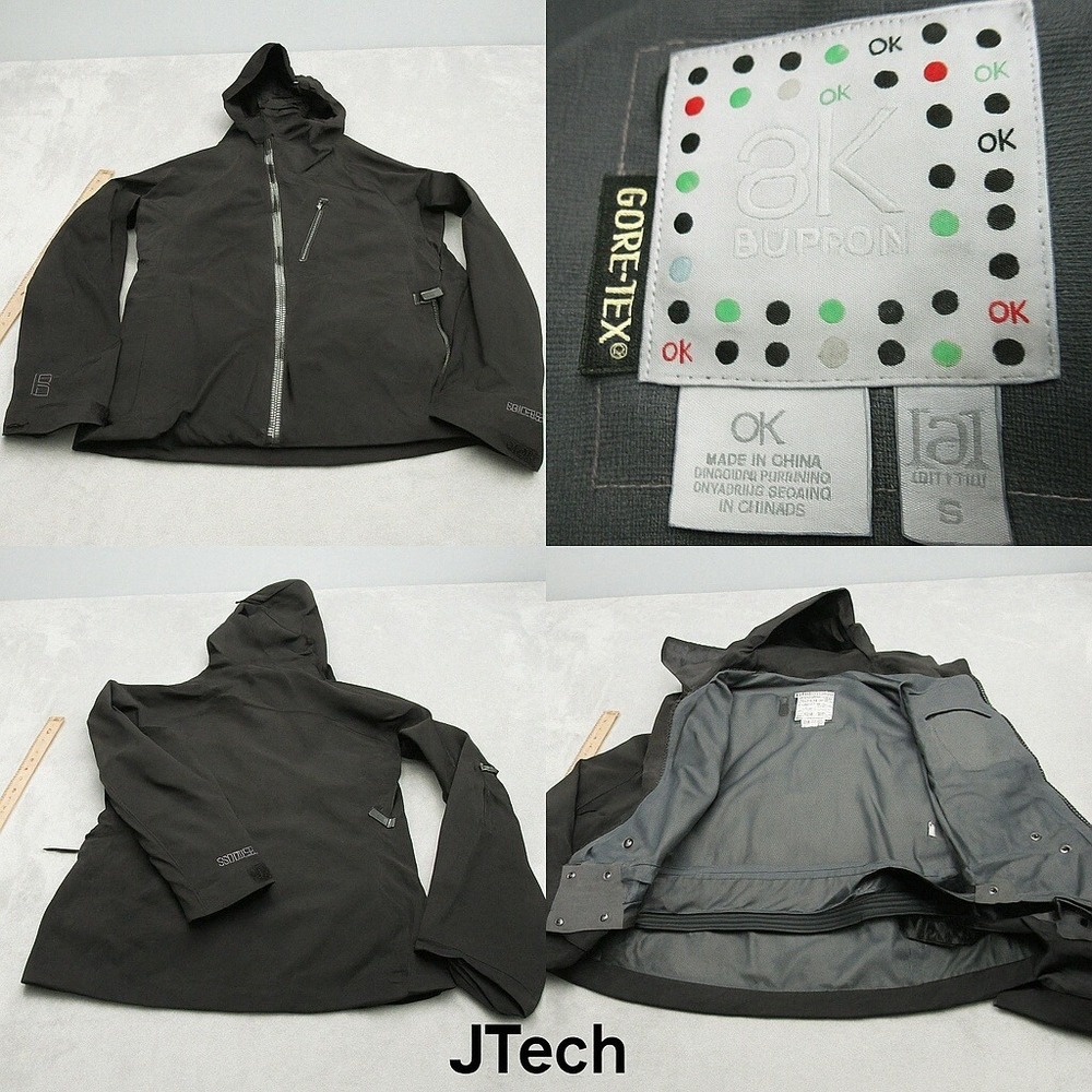 Burton AK Static Gore-Tex Jacket Women Small Black Waterproof Hooded Full Zip